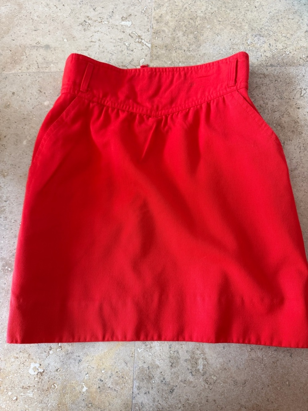 Escada Red Mini Skirt